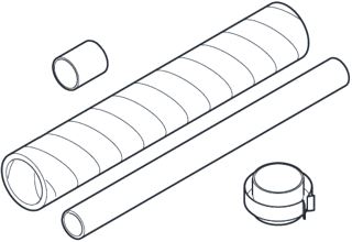 Vaillant aroSTOR | 1 meter geïsoleerd verlengstuk D80/125
